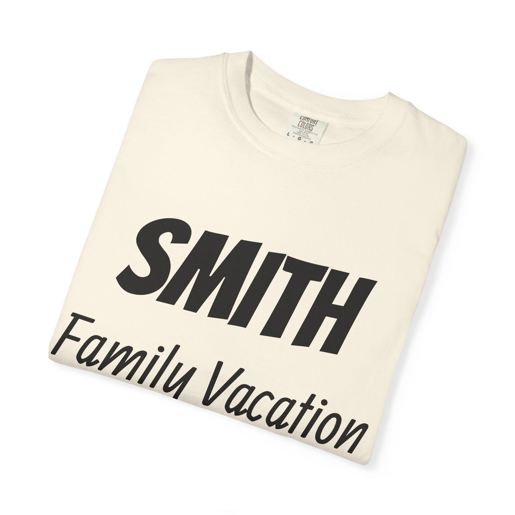 Unisex Garment-Dyed T-shirt - Vacation Personalize Year Place and Name