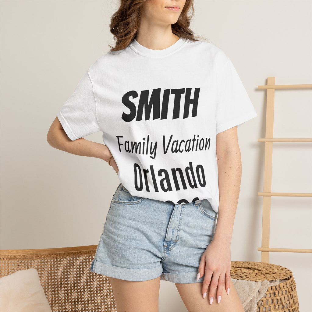 Unisex Garment-Dyed T-shirt - Vacation Personalize Year Place and Name