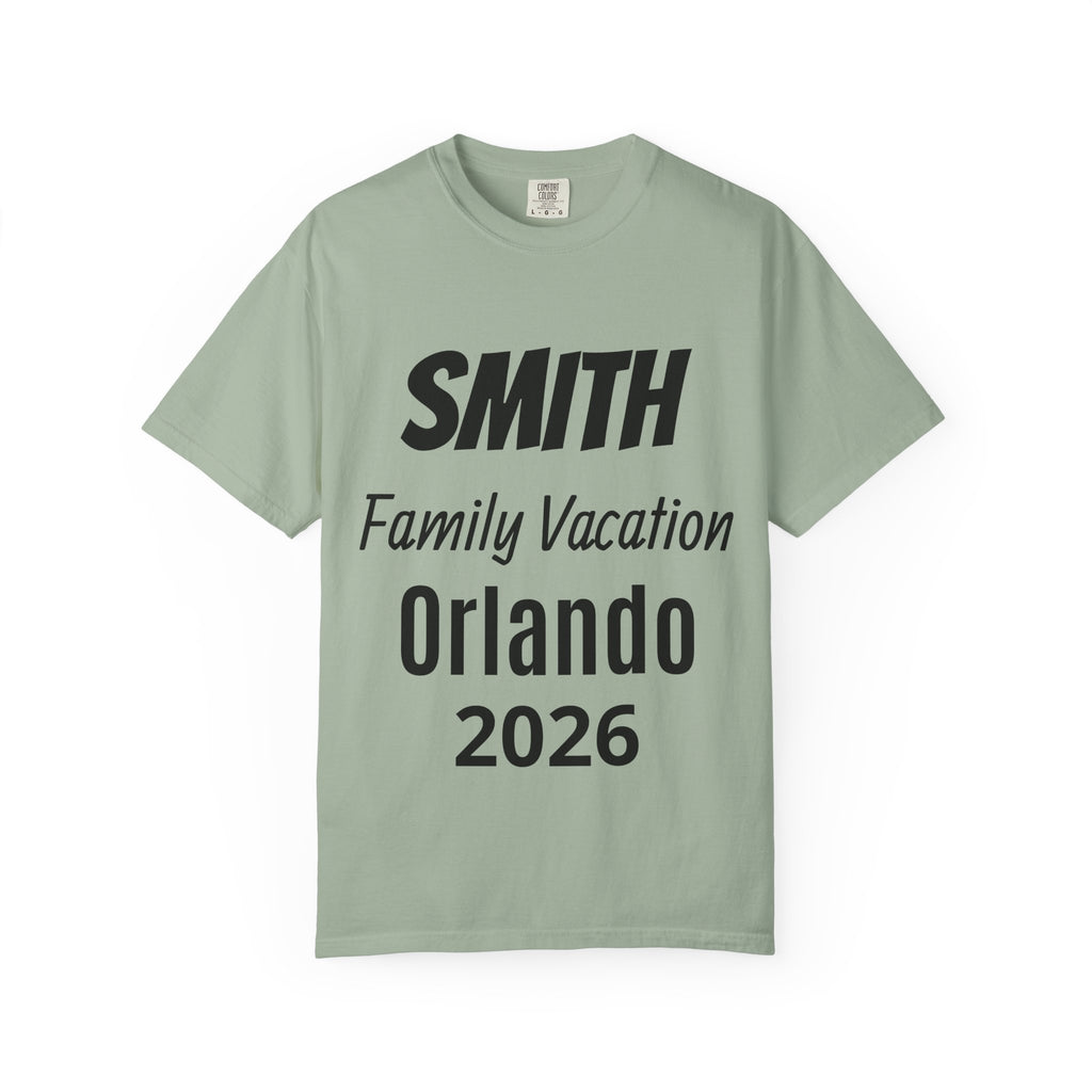 Unisex Garment-Dyed T-shirt - Vacation Personalize Year Place and Name