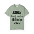 Unisex Garment-Dyed T-shirt - Vacation Personalize Year Place and Name