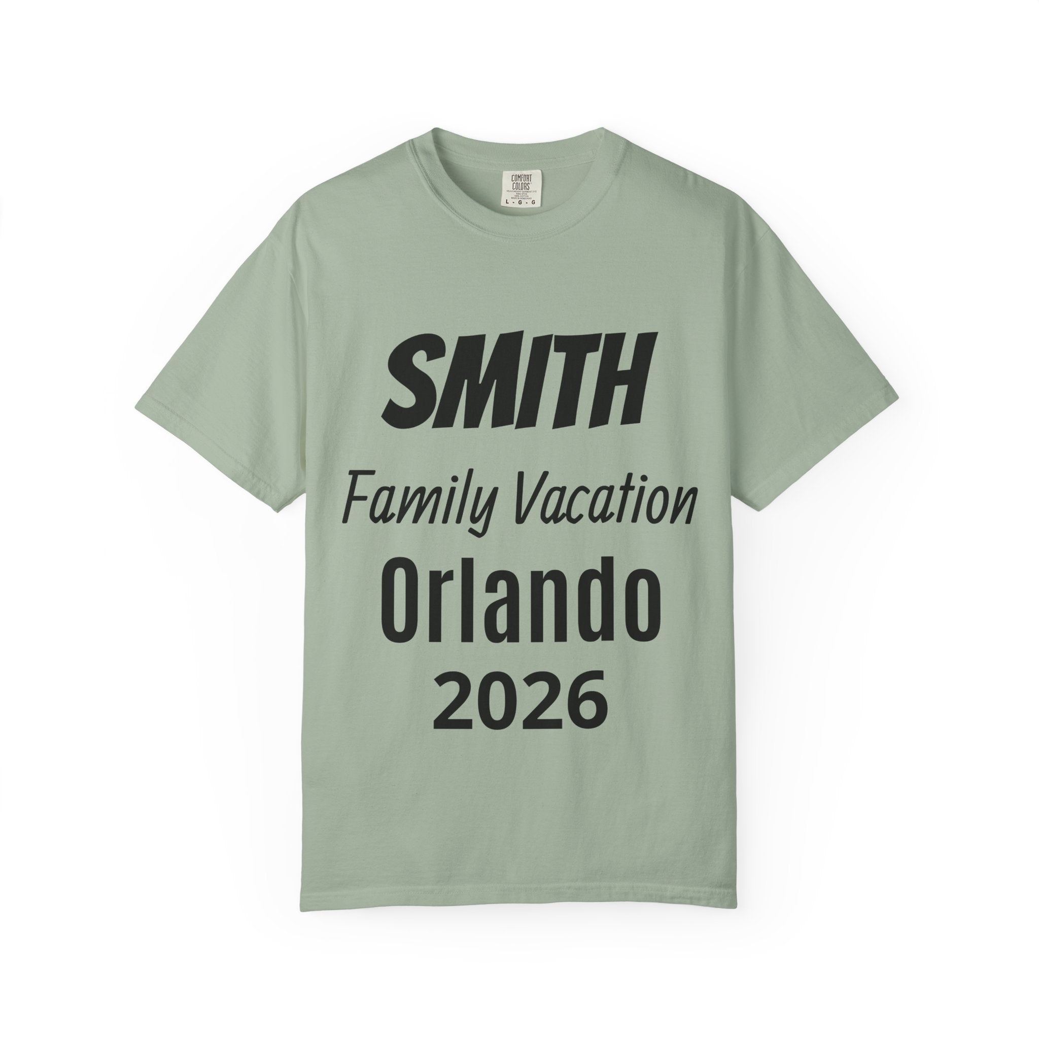 Unisex Garment-Dyed T-shirt - Vacation Personalize Year Place and Name