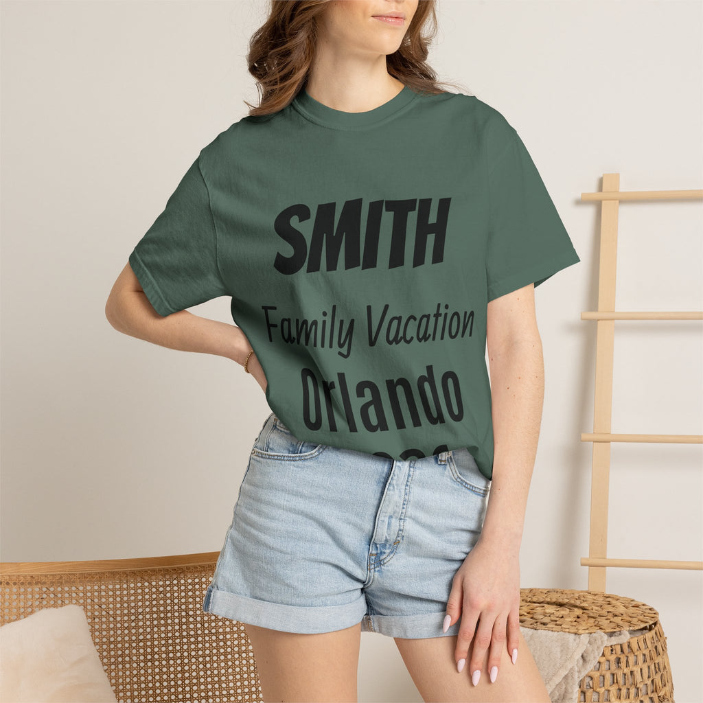 Unisex Garment-Dyed T-shirt - Vacation Personalize Year Place and Name