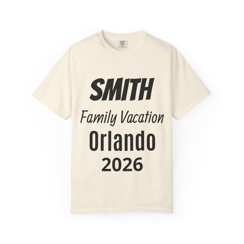 Unisex Garment-Dyed T-shirt - Vacation Personalize Year Place and Name