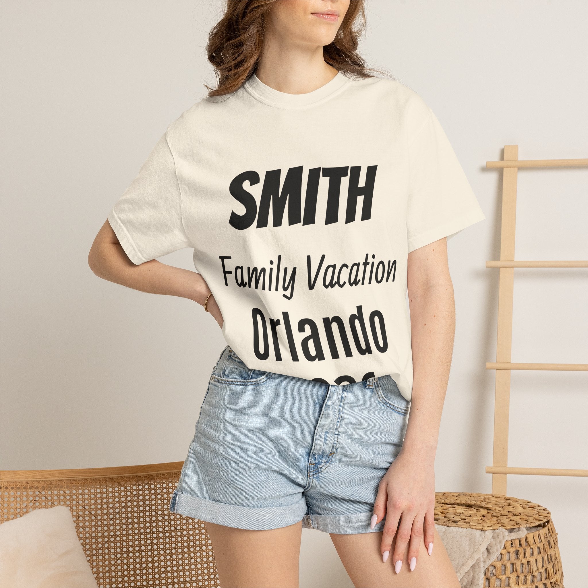 Unisex Garment-Dyed T-shirt - Vacation Personalize Year Place and Name