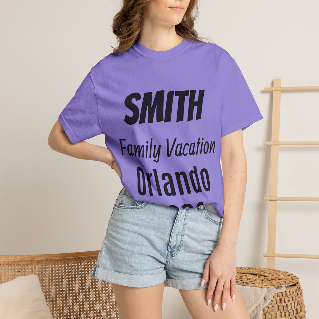 Unisex Garment-Dyed T-shirt - Vacation Personalize Year Place and Name