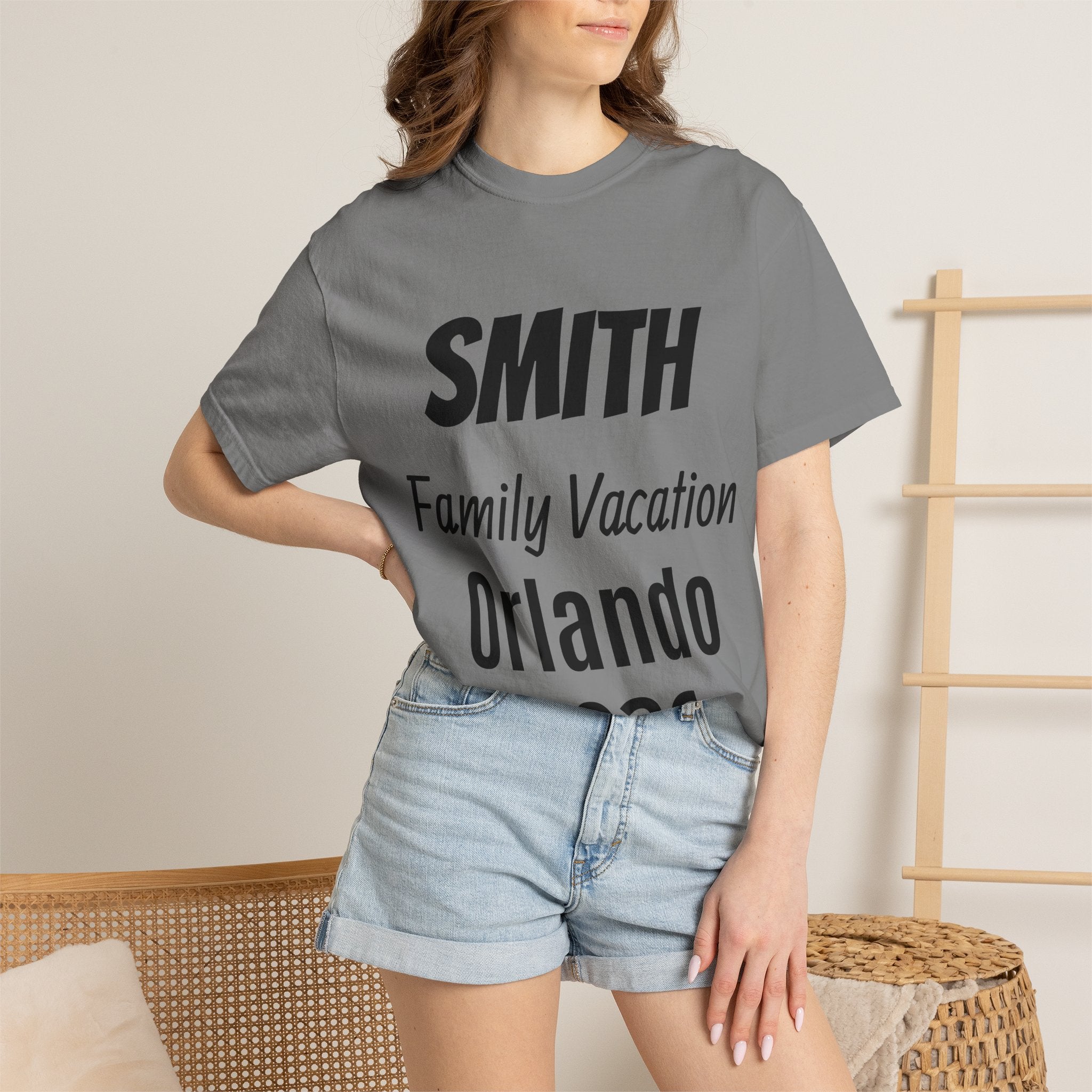 Unisex Garment-Dyed T-shirt - Vacation Personalize Year Place and Name