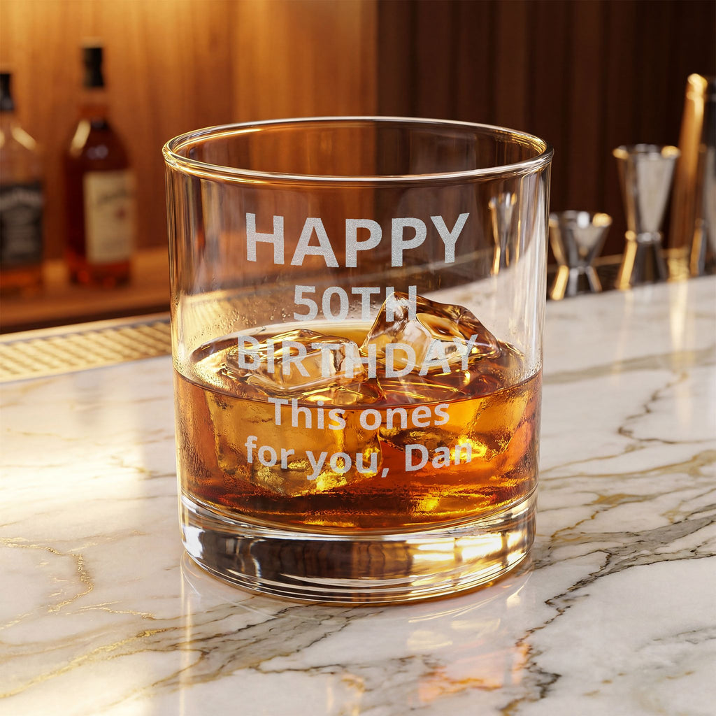Whiskey Glass, 10.5oz (Engraving)